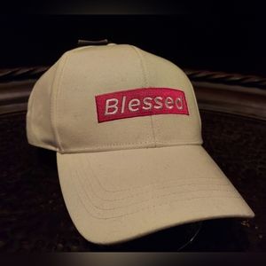 David and Young | "Blessed" Cap | White with Red | Adjustable